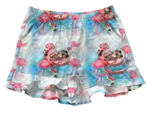 Flamingo Koala Frill Shorts