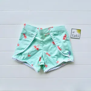 Pompom Shorts in Tropical Mint