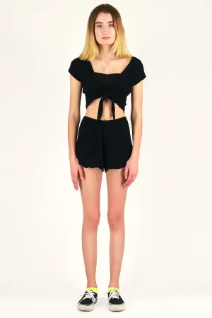 Shorts - Black Scrunchy